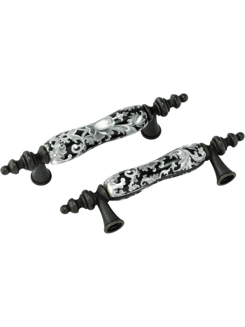 6 Pack Ceramic Drawer Pulls for Dresser & Cabinet, 3" Hole Centers, Stylish